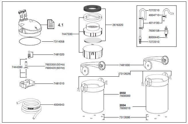 Pezzi Di Ricambio Per Filtro Eheim Ecco Pro 200 (2034) 2 Pezzi Di Ricambio Per Filtro Eheim Ecco Pro 200 (2034) - immagine 2