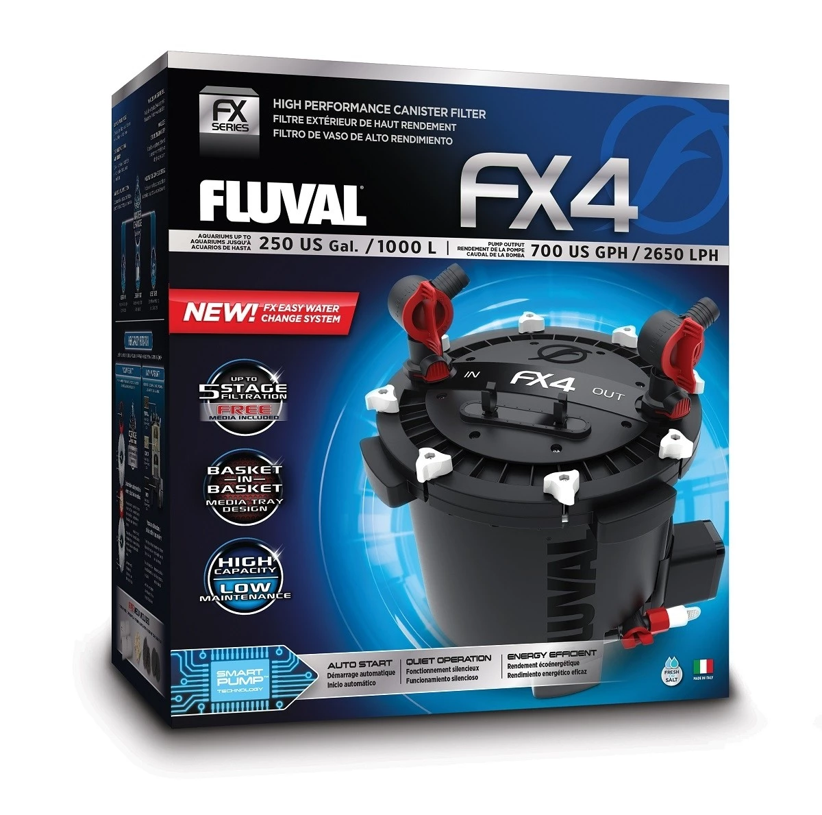 Fluval Fluval FX4 Per Acquari Fino A 1000L 6 Fluval Fluval FX4 Per Acquari Fino A 1000L - immagine 6